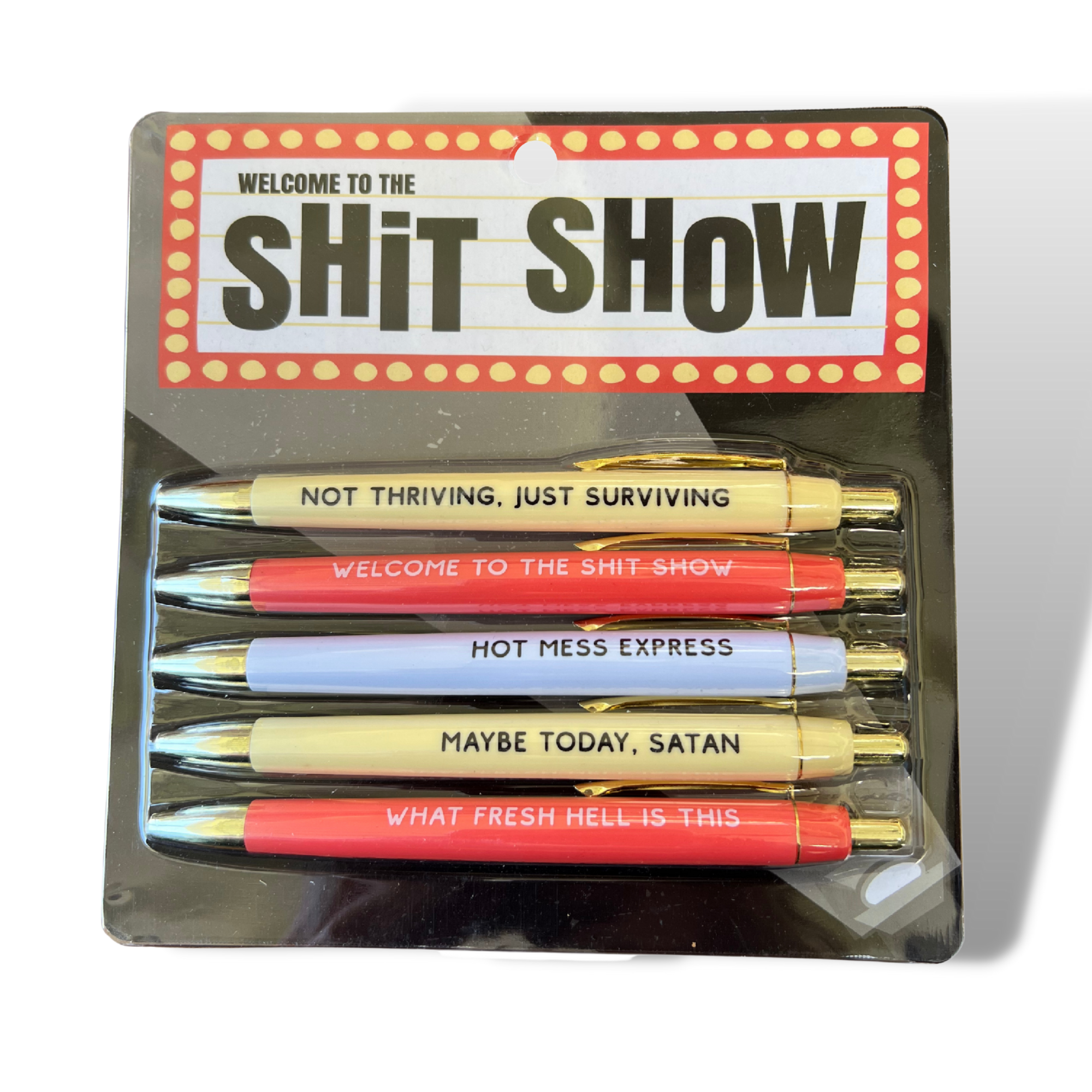 Sweary Fuck Pens Cussing Pen Gift Set - 5 Multicolored Gel Pens Rife w –  The Bullish Store