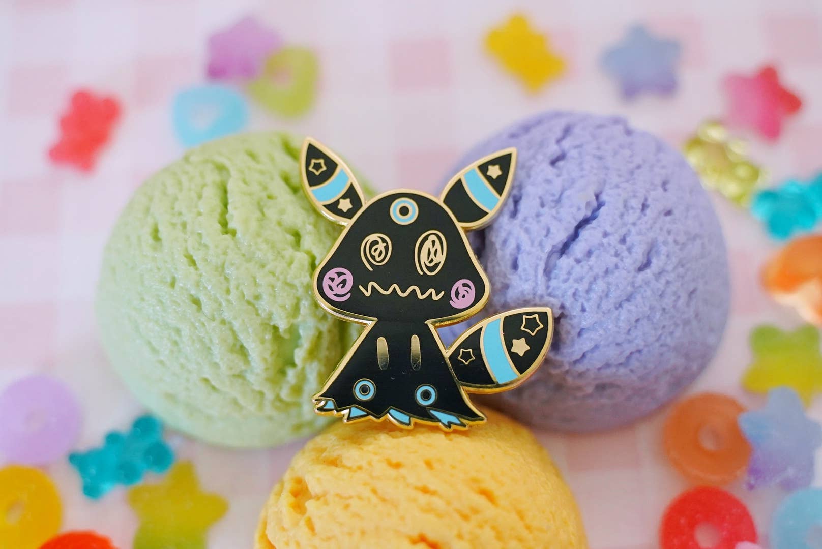 Shiny Mimikyu Dyed Enamel Pin – Star⭑Salts