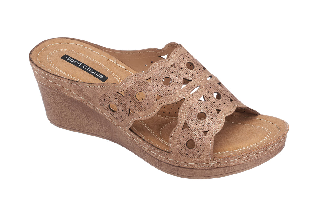 Amazon.com: Bronze Wedge Sandals