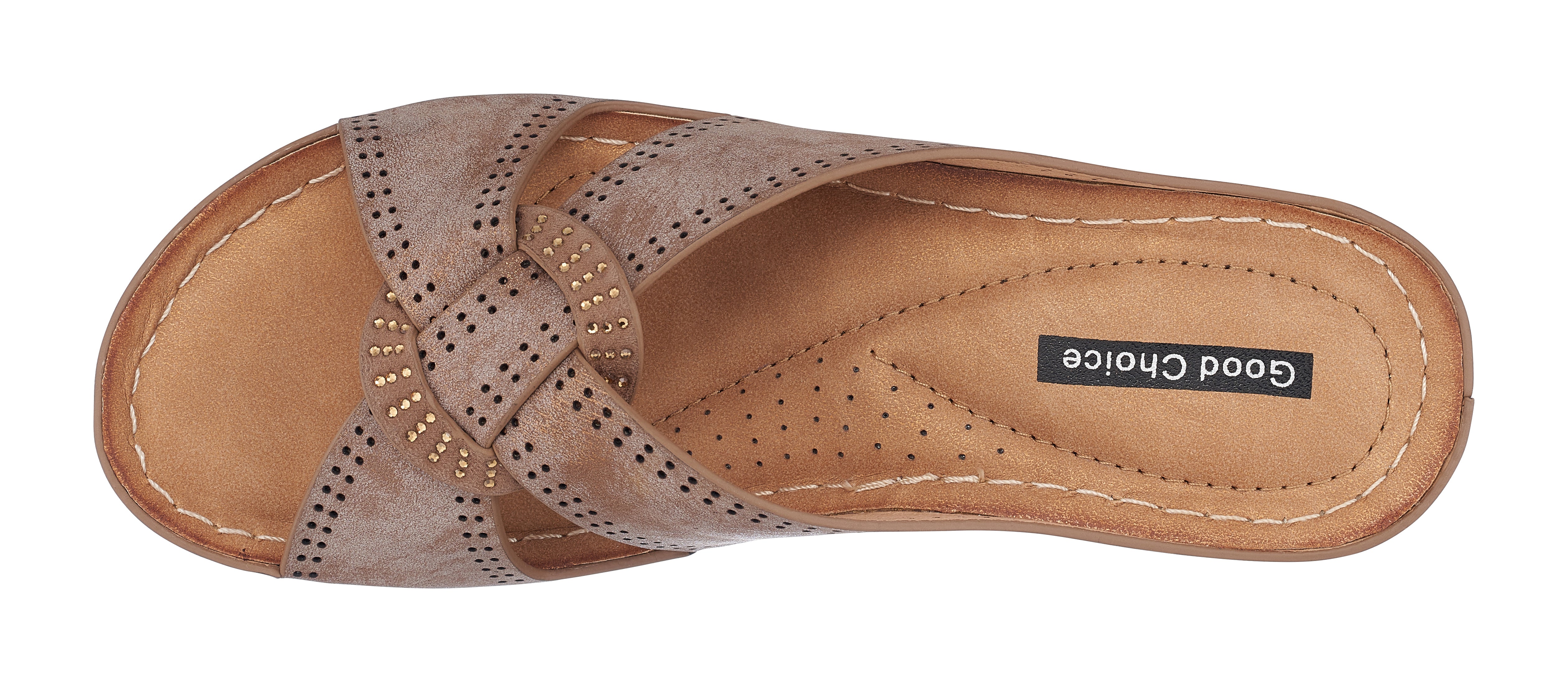onbetaald Odysseus Nieuw maanjaar Gisele Bronze Wedge Sandals – GC Shoes