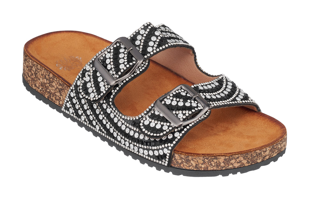 Holly Rose Gold Footbed Sandals – GC Shoes