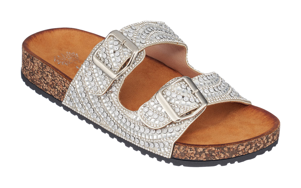 Holly Rose Gold Footbed Sandals – GC Shoes