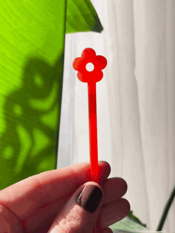 Red flower tamping stick 