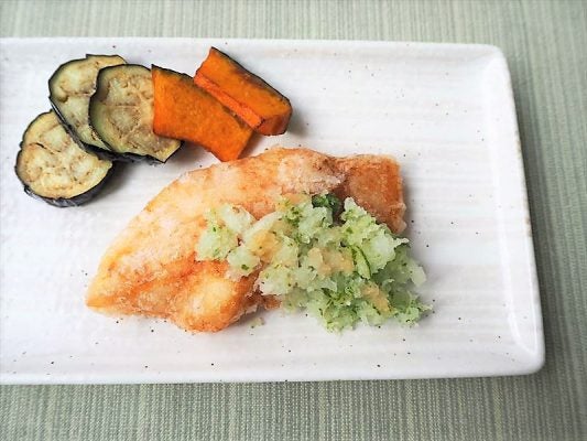 マトウダイのから揚げおろし添えのレシピ 料理 作り方 骨取り魚 骨なし魚のオカフーズ Okafoods Onlineshop