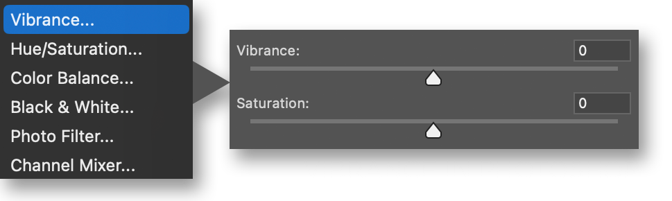 Vibrance in Photoshop