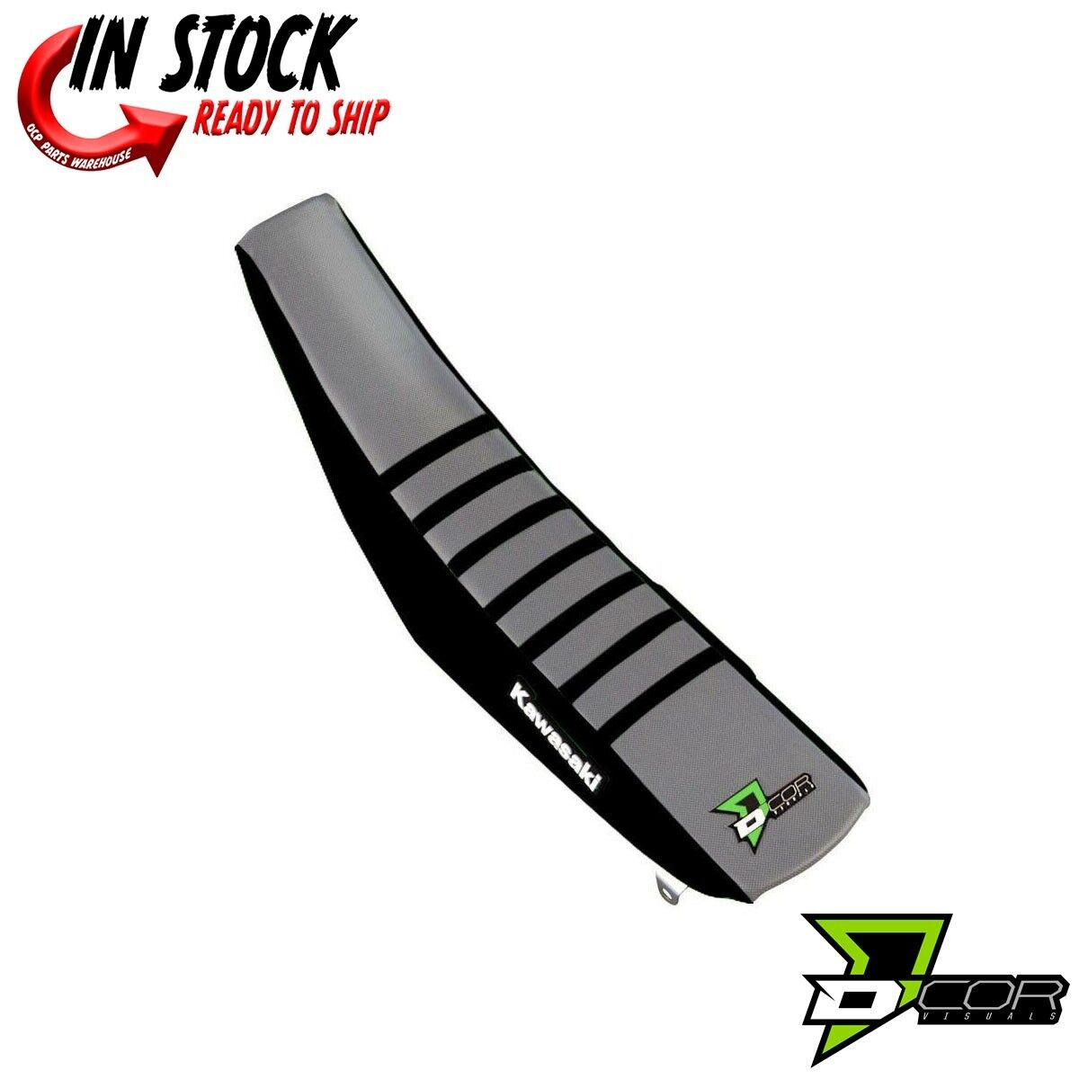 D'COR Seat Cover Black/Gray/Black Kawasaki KX250F 17-20 KX450F 16-18