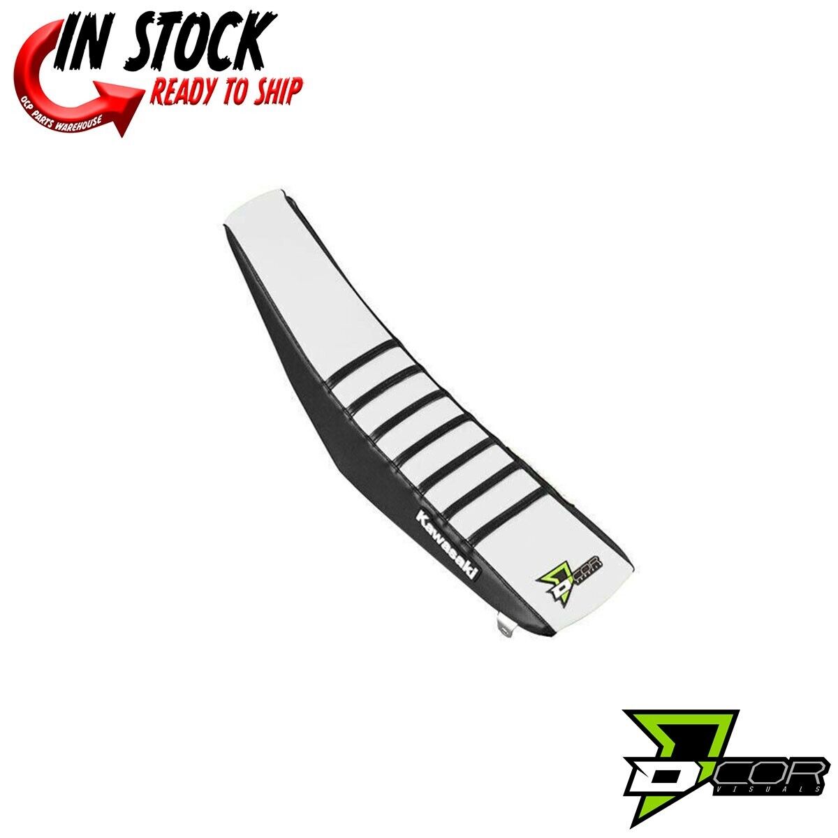 D'COR Seat Cover Black/White Kawasaki KX250F 17-20 KX450F 16-18