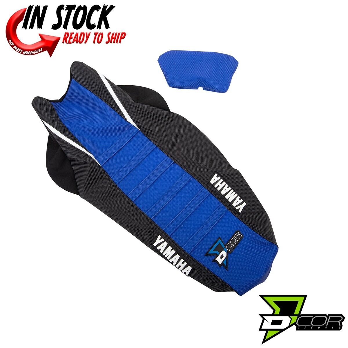 D'COR Seat Cover Black Blue White Yamaha YZ250F 2019-22 YZ450F 2018-22