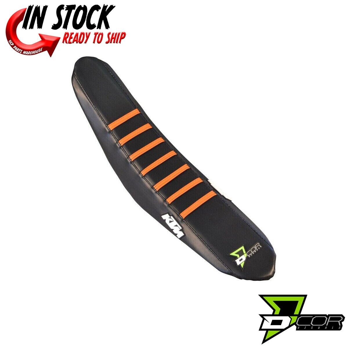 D'COR Seat Cover Black/Orange KTM 125 250 SX 350 450 SX-F 2019-2021