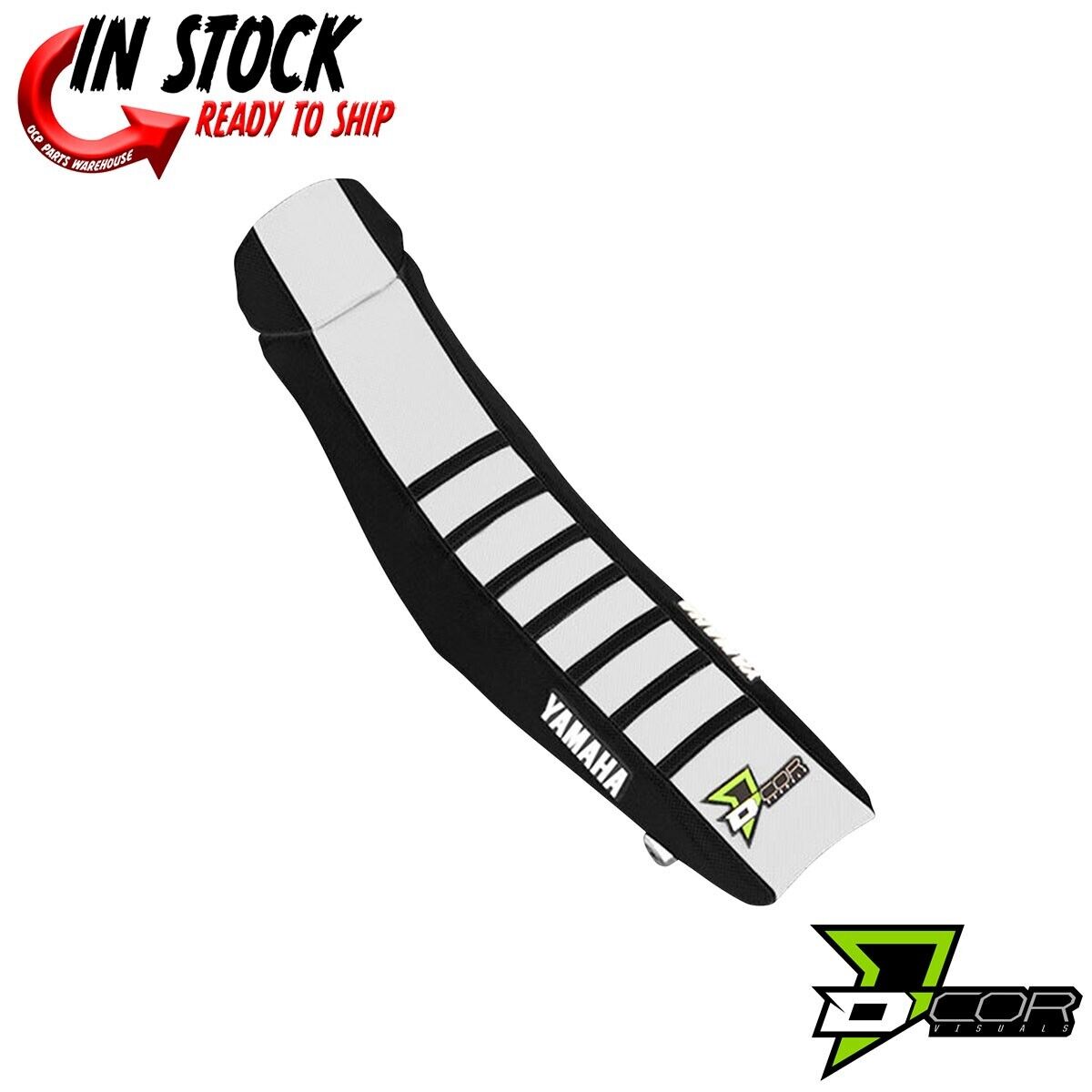 D'COR Seat Cover Black/White Yamaha YZ125 YZ250 2 Stroke 2022-2023 NEW