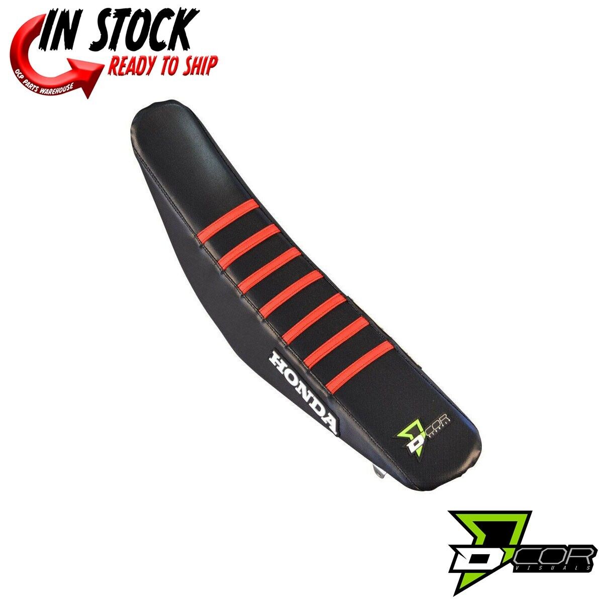 D'COR Seat Cover Black/Red Honda CRF250R/RX 18-21 CRF450R/RX 17-20