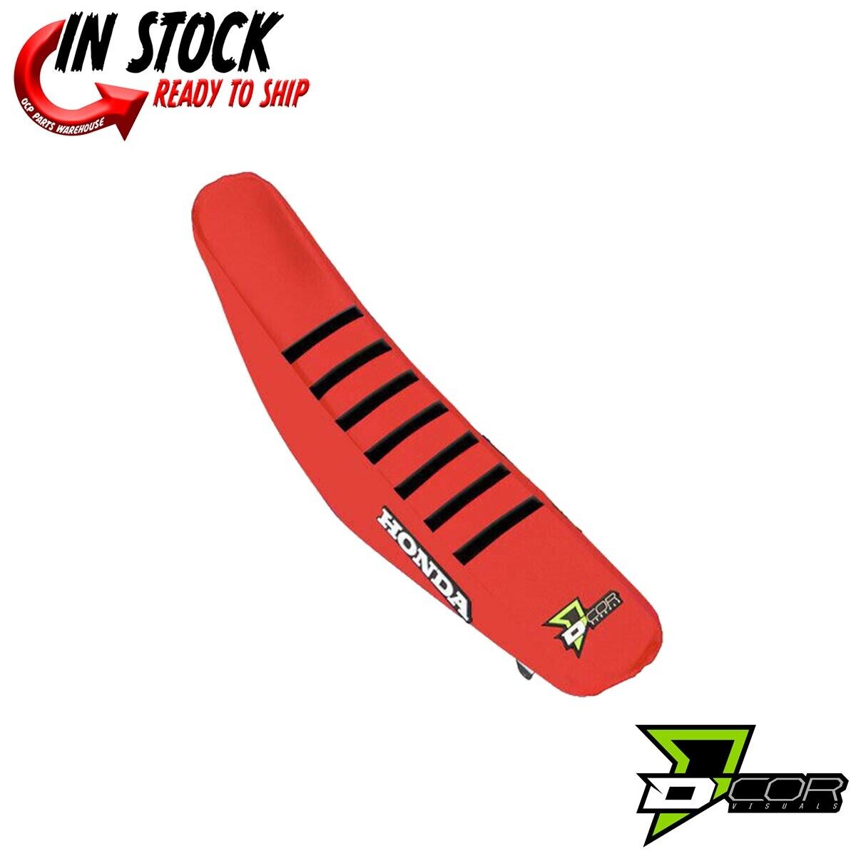 D'COR Seat Cover Red/Black Honda CRF250R/RX 18-21 CRF450R/RX 17-20