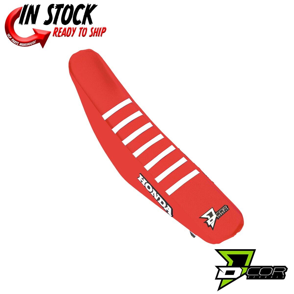 D'COR Seat Cover Red/White Honda CRF450R 2021-2023 CRF250R 22-23 NEW