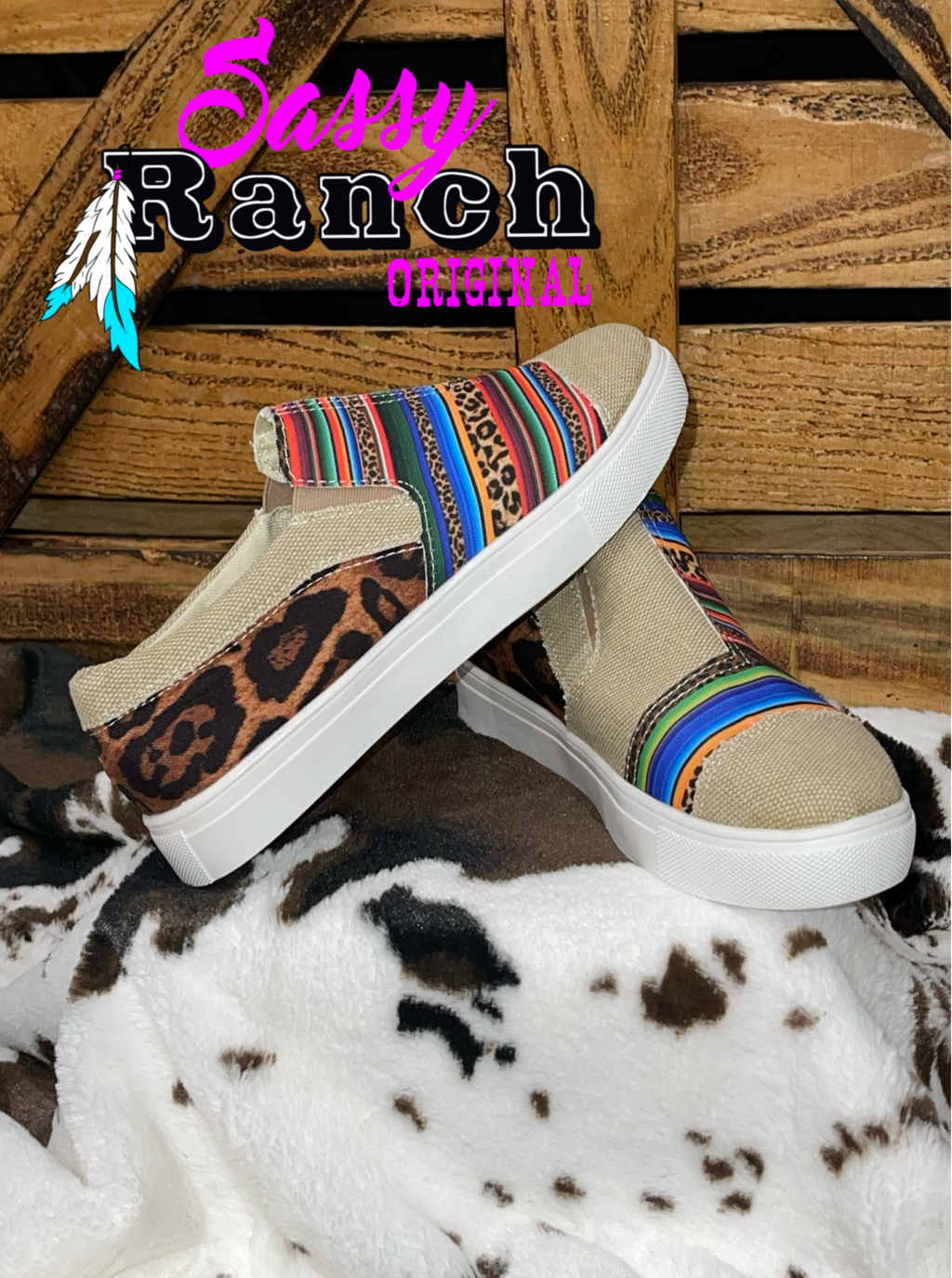 Blue Aztec Fashion Sneaker – Sassy Ranch Original
