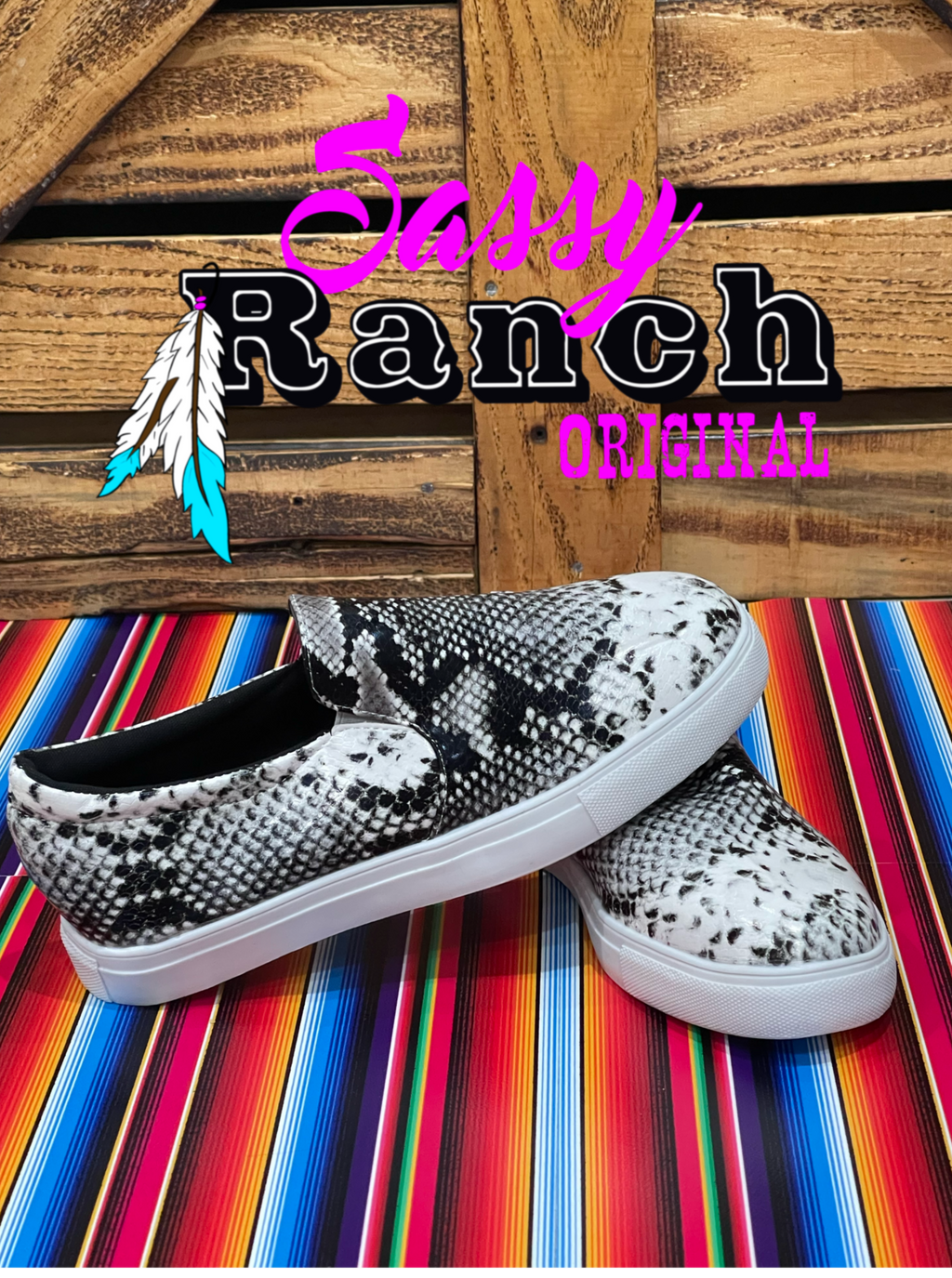 Blue Aztec Fashion Sneaker – Sassy Ranch Original