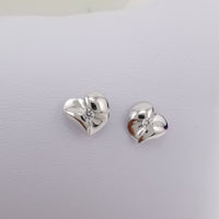 Sterling Silver Cubic Zirconia Heart Halo Earrings