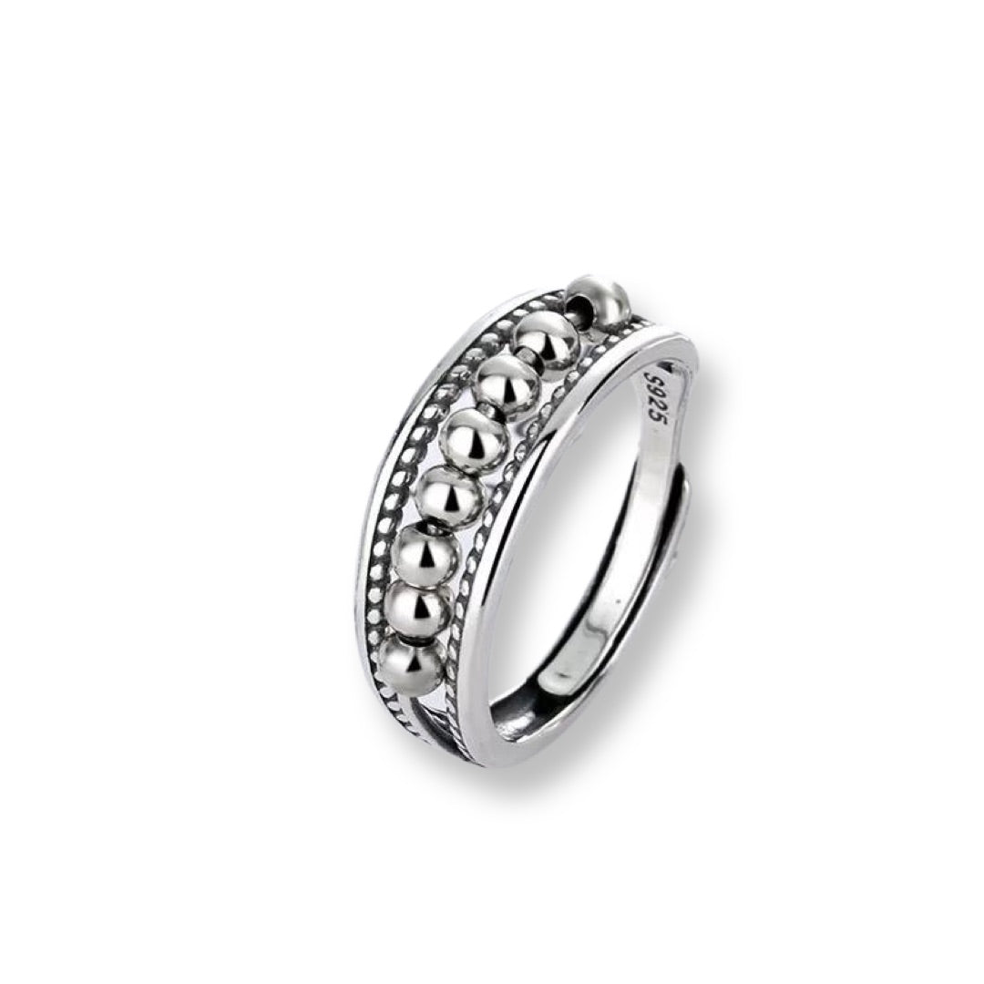 Sterling Silver Triple Band Beaded Ring – OntreeGold