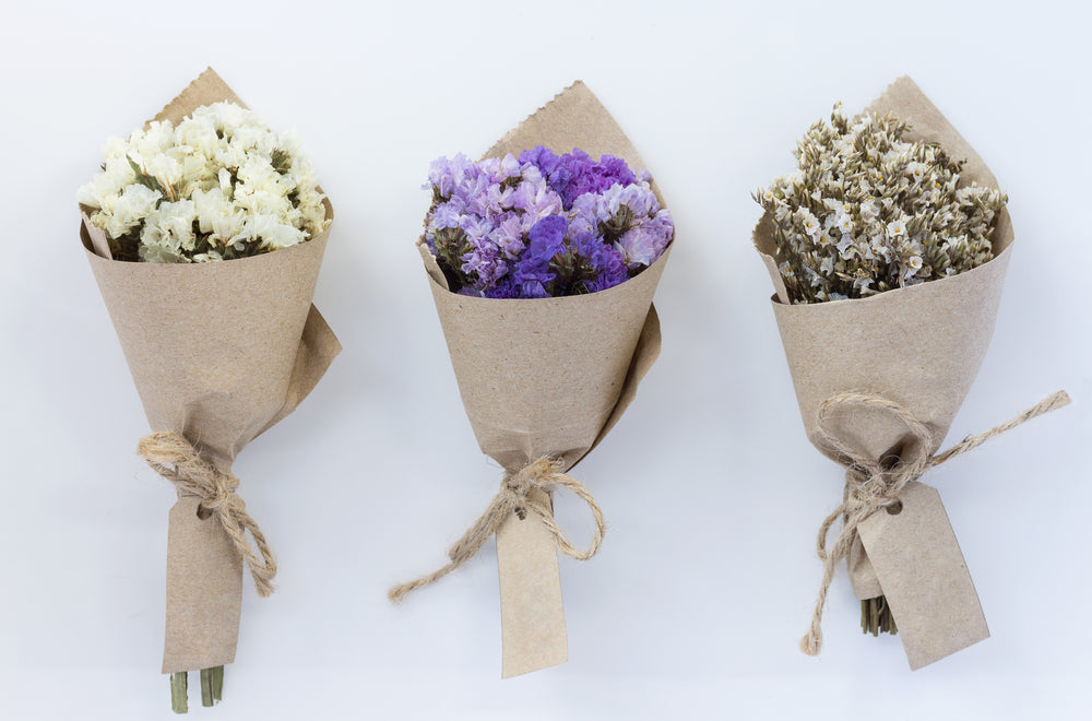 How to create Rustic Flowers Bouquet, Wrapping with Brown Kraft paper