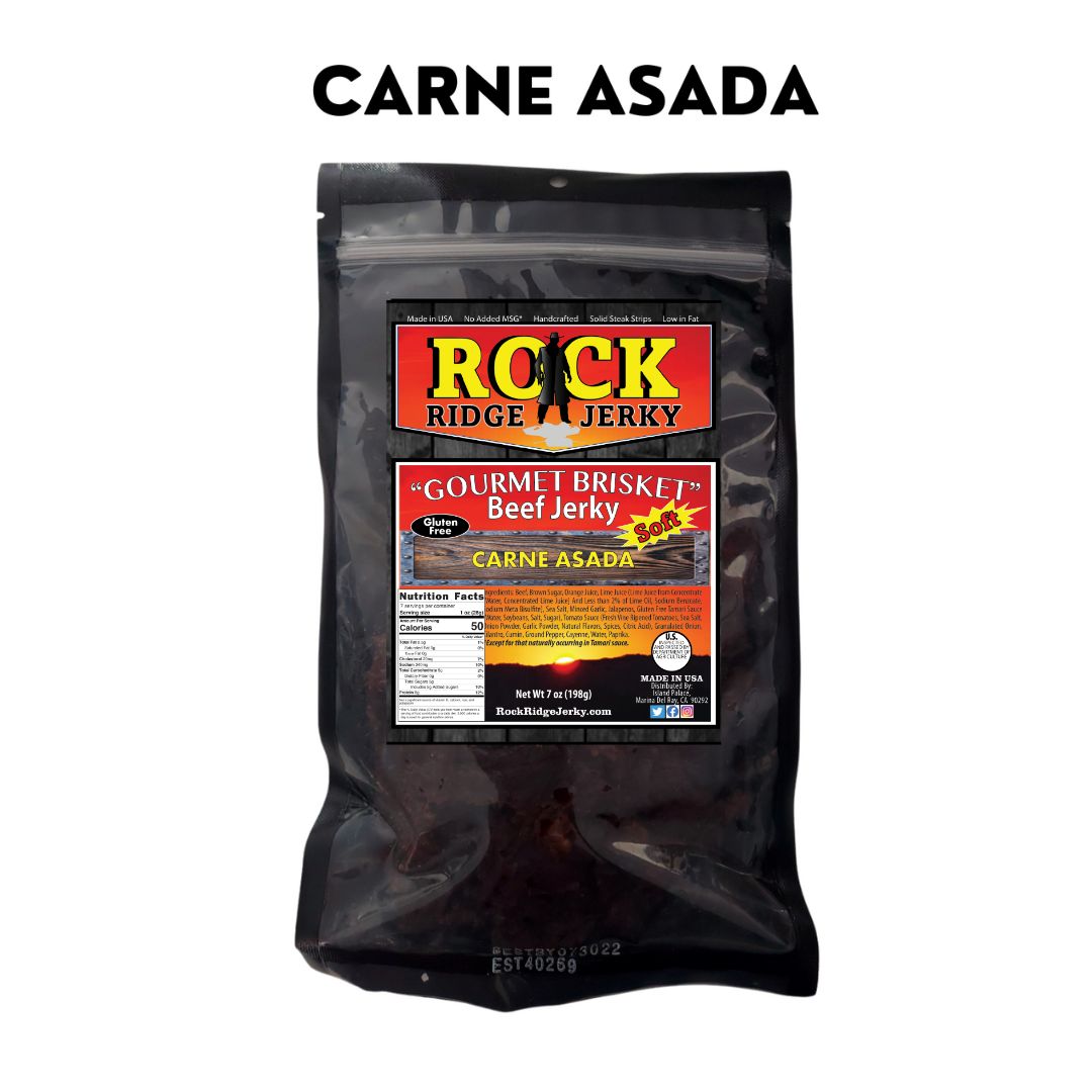 Carne Asada Brisket beef jerky from Rock Ridge Jerky