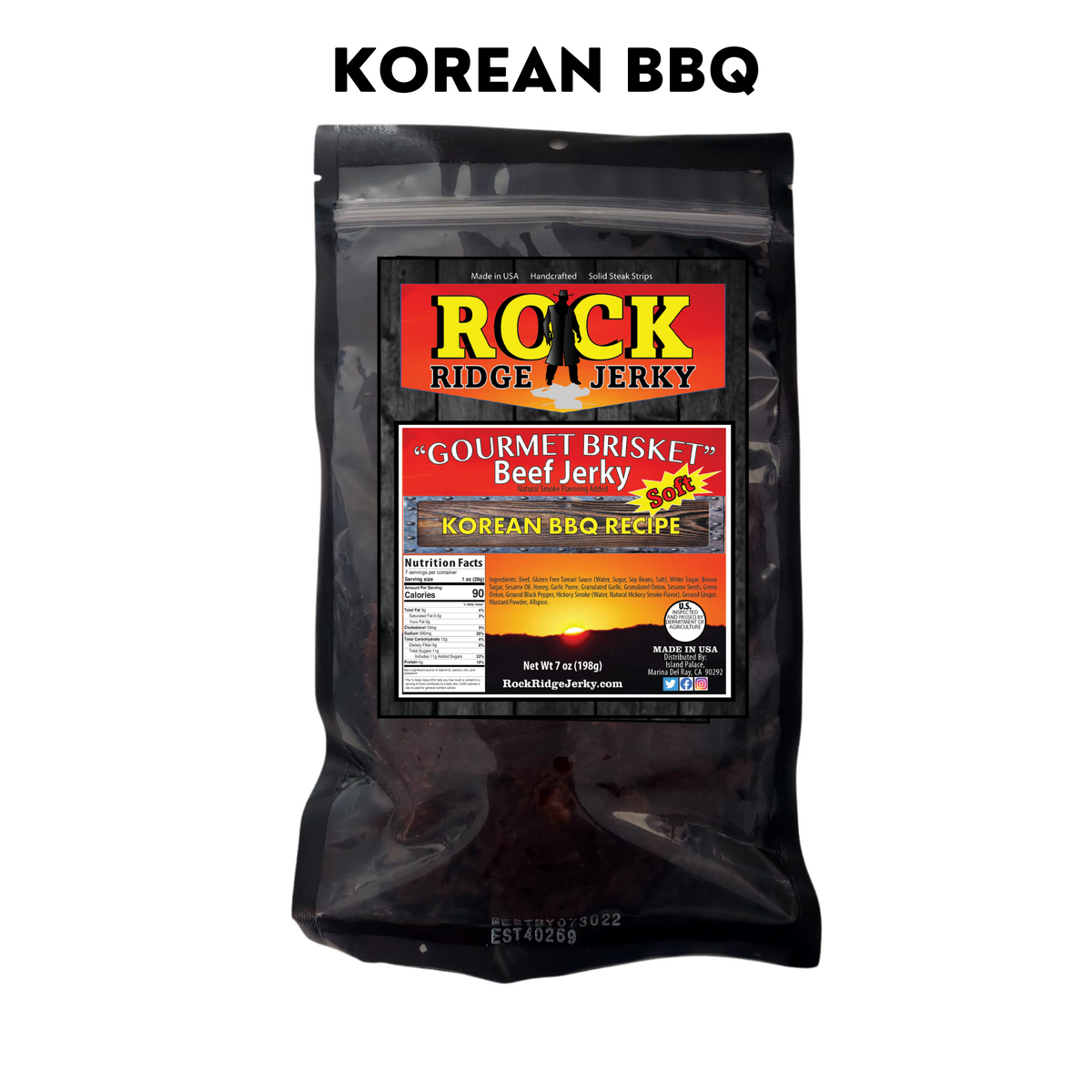 Korean BBQ brisket beef jerky