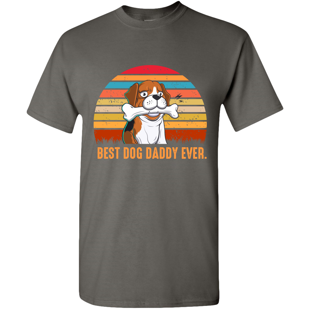 Best Dog Daddy Ever Adult Unisex Tee Standard T - Near Miss Creations