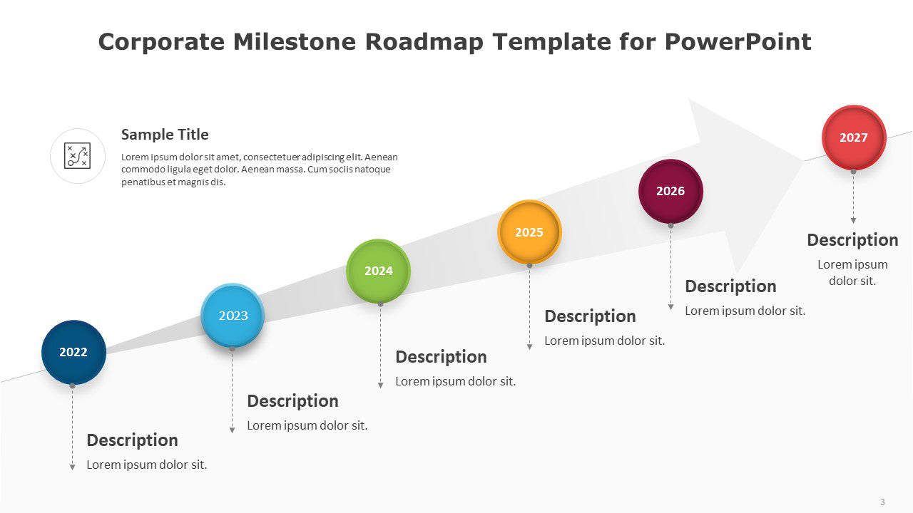 Corporate Milestone Roadmap Template For Powerpoint – Strateful