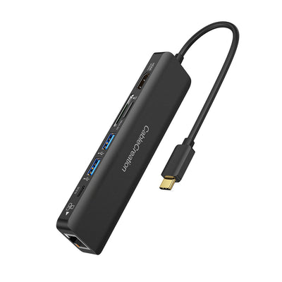 USB C Hub 6-in-1 HDMI Ethernet USB-C to 4k 60hz – Dockteck