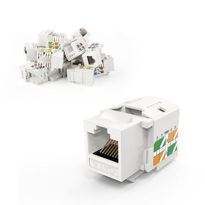 RJ45-CAT6WG Pack of 100, RJ45 Connector with Guide for CAT6 Cable