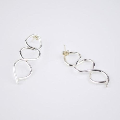 Nancy Deal - Double Oval Oxidized Silver Earrings — Morlen Sinoway Atelier