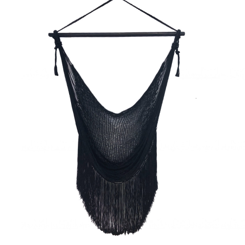 black boho hammock