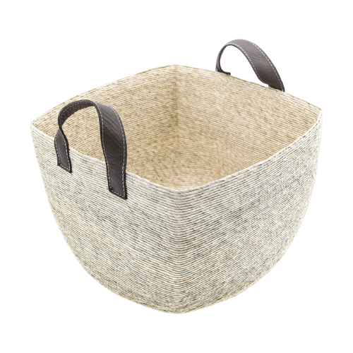 Straw Woven Flat Basket - Large