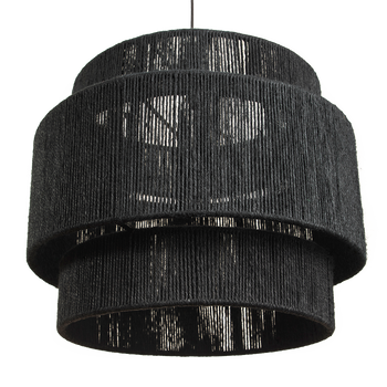 black jute pendant light