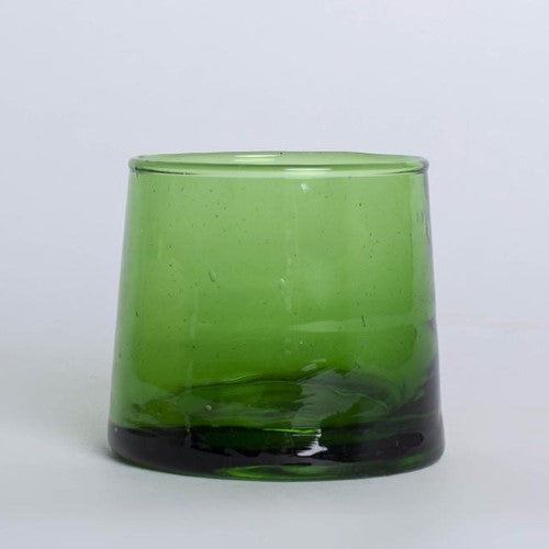 Euna - Dark Green Glass Water Cup With Straw – Eunaliving