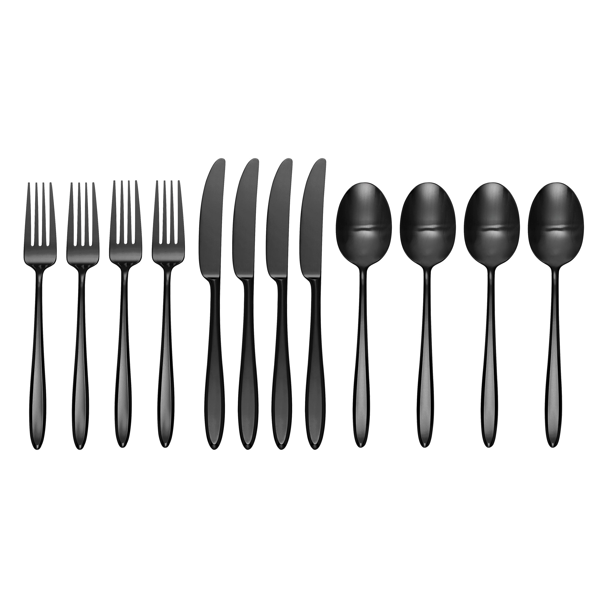 Rainbow Black 12 Piece Cutlery Set – Oneida