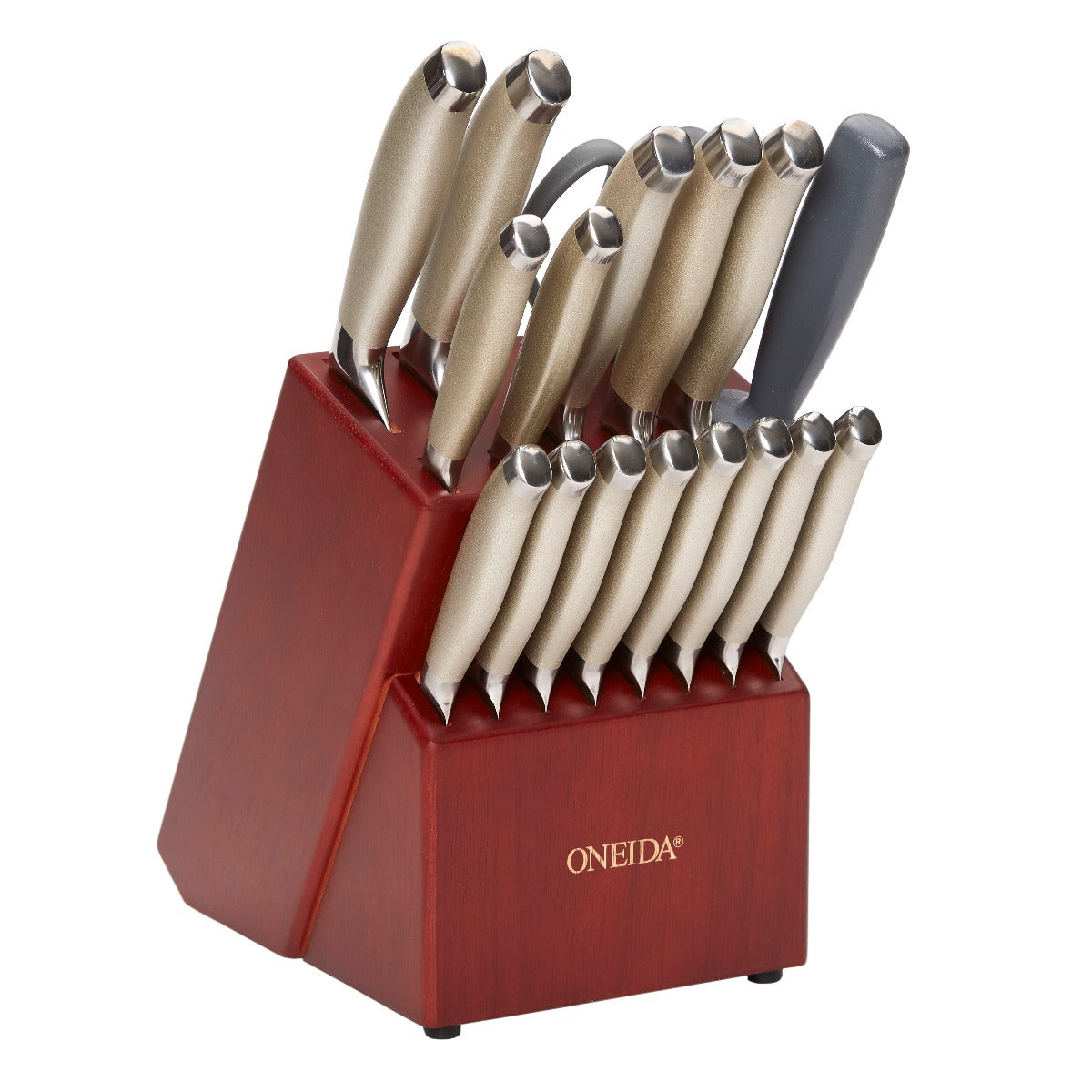 14-Piece Cutlery Block Set With Built-In Sharpener – Oneida