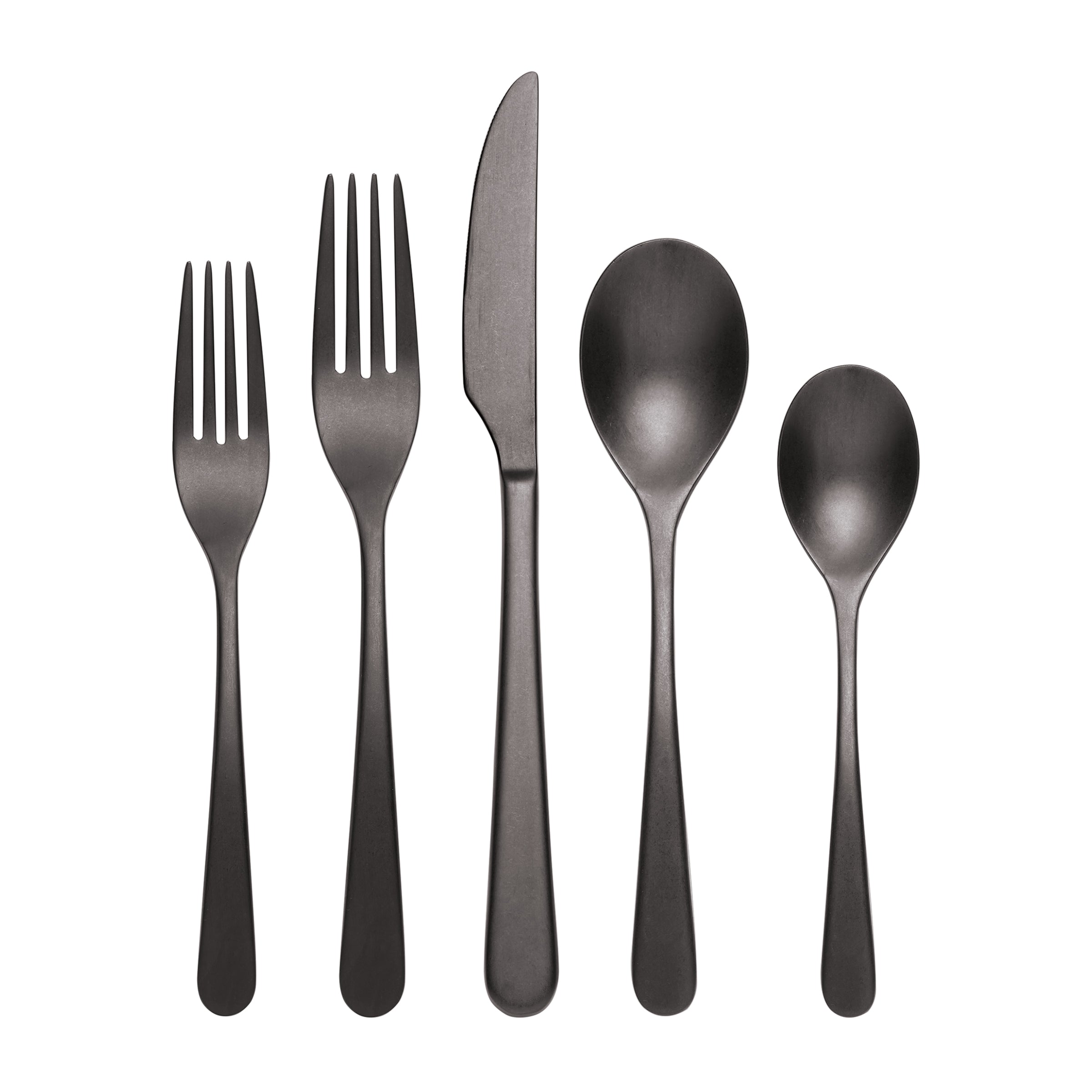 Black 30-Piece Spin & Store Cutlery Set