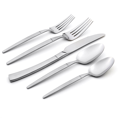 Belvedere Black Polished Finish 20 Piece Flatware Set – Paderno