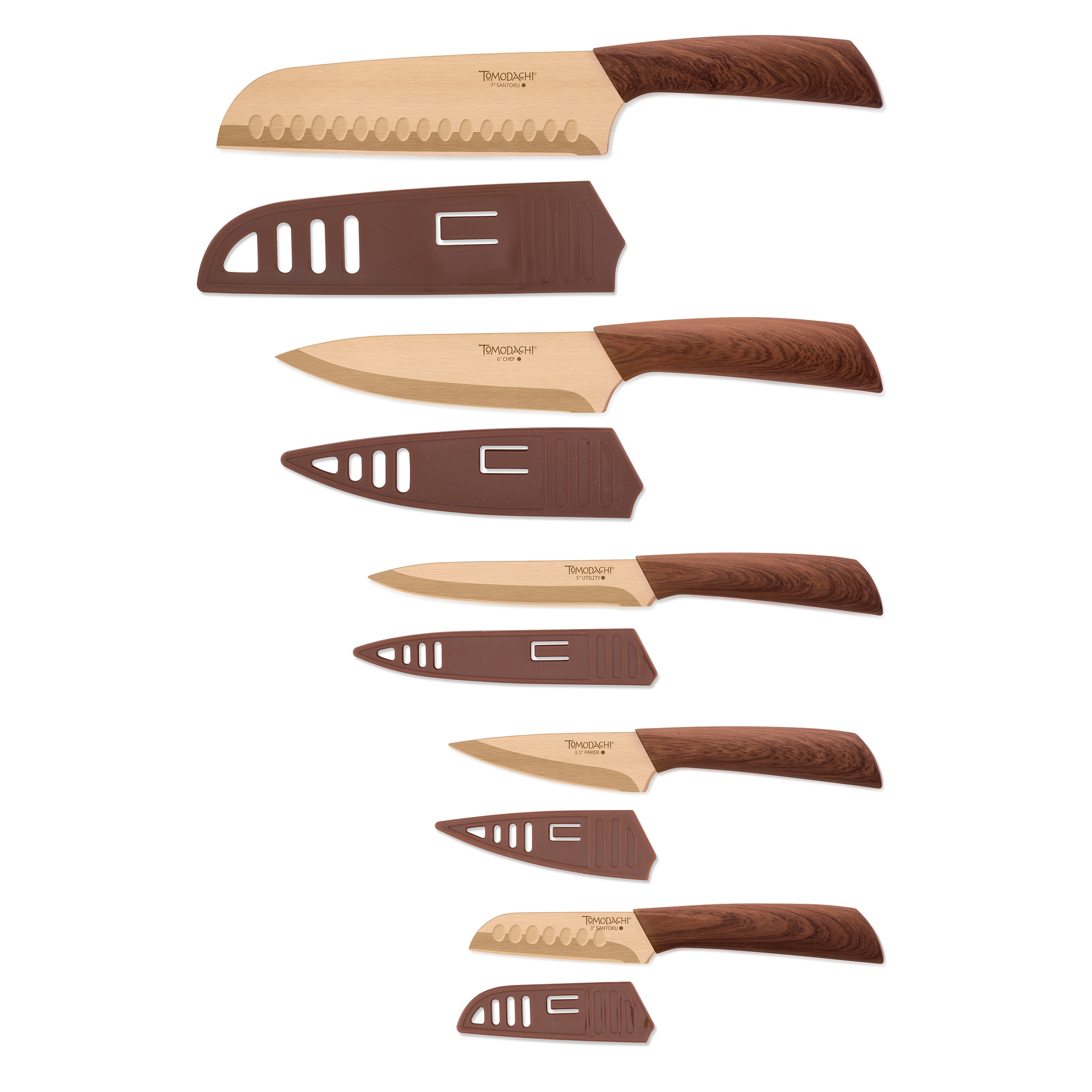 Buy Bundle of 5 Assorted Multicolor Tomodachi by Hampton Forge Knives w/  Sheaths for USD 29.99 | GoodwillFinds