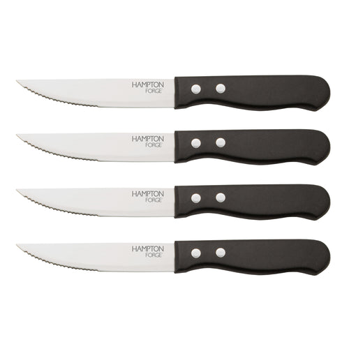 Expert Chef 4pc Jumbo steak knife set 9.75” serrated commercial chef  quality,NEW