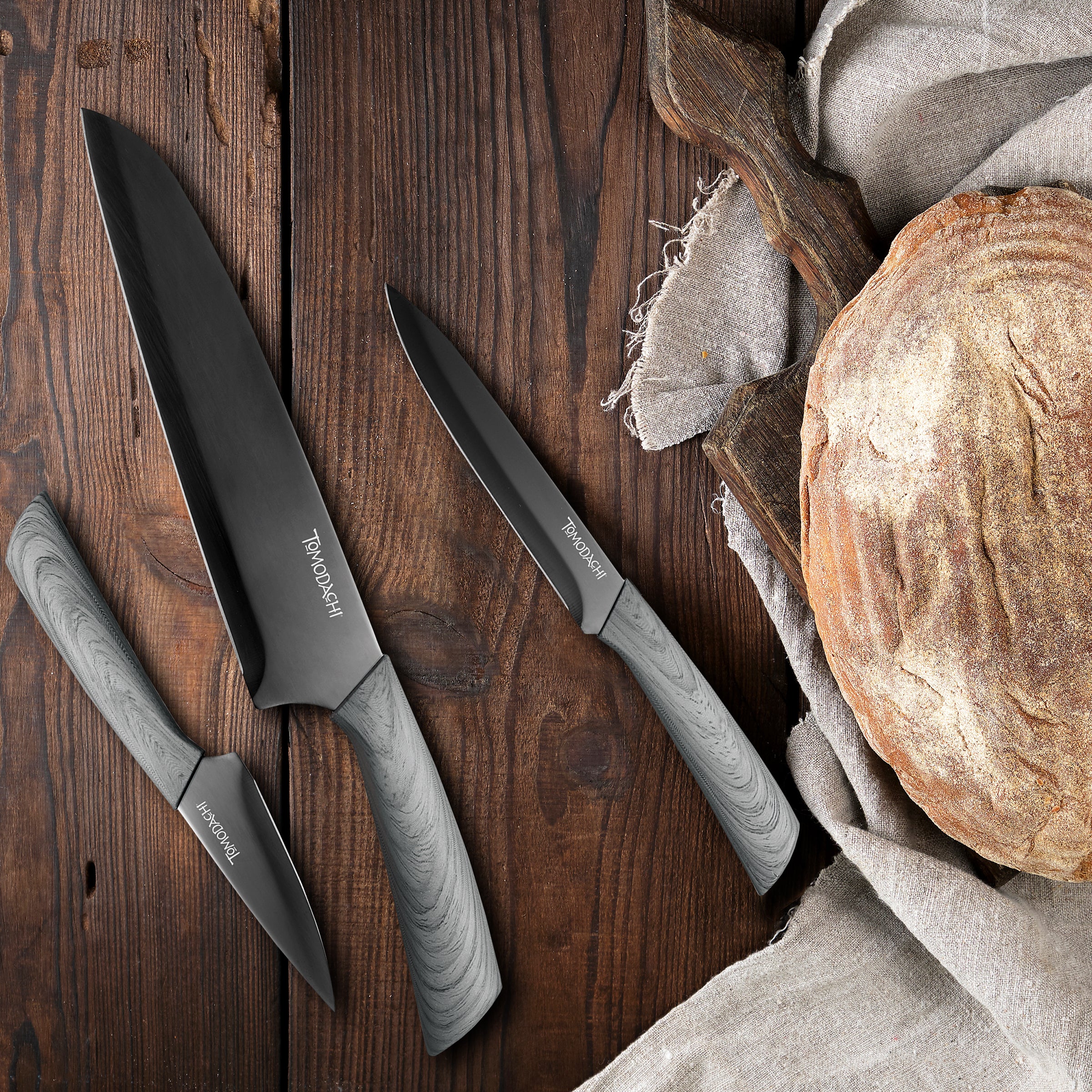 Knife Block Set with Rainbow Blades 13-Piece Kitchen