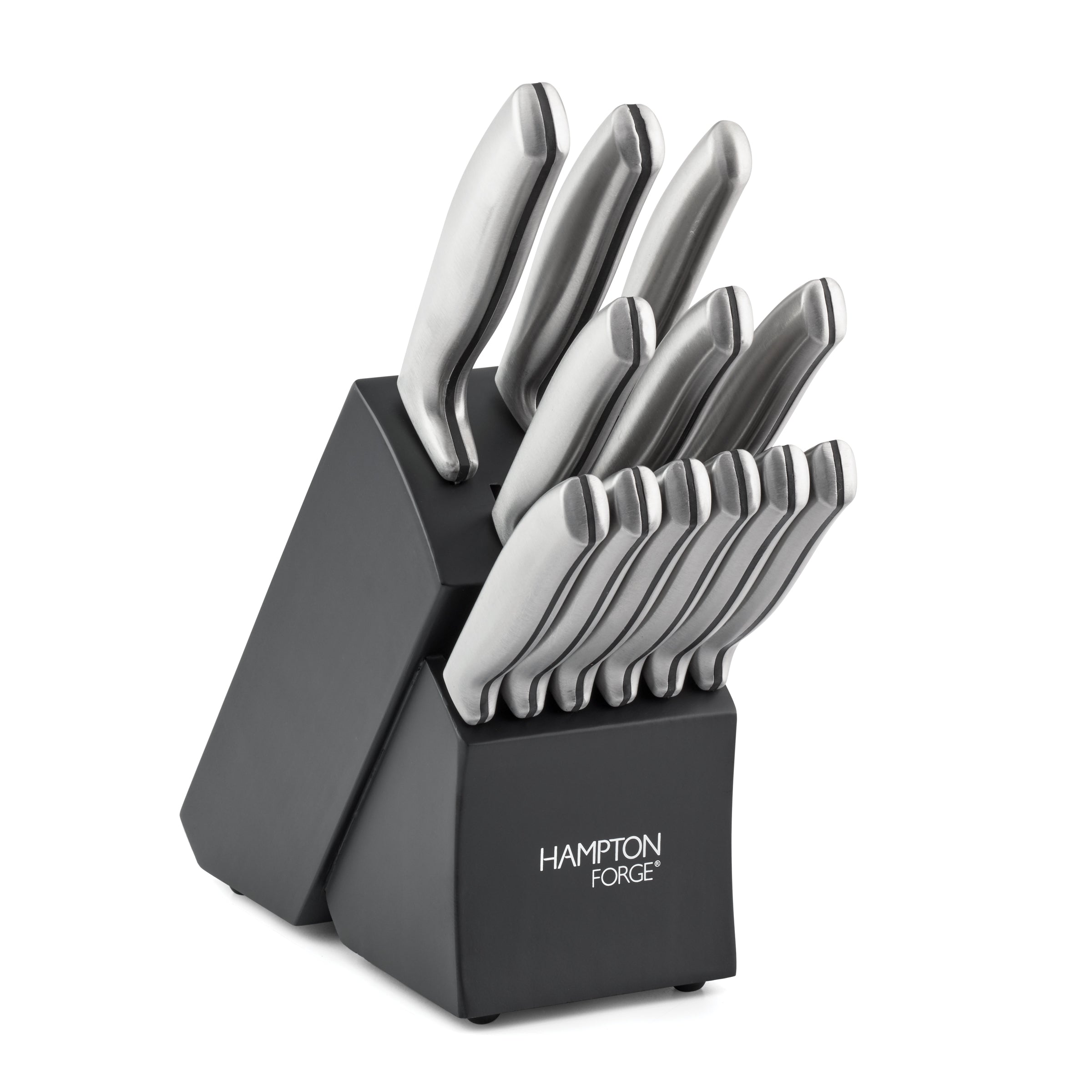 knife set, Dishwasher Safe Kitchen Knife Set with Block, 15 Pcs Black knife  s