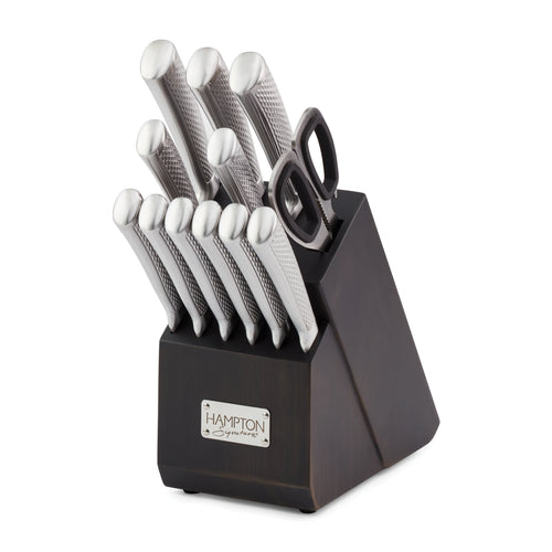 Knife block "4KNIVES" with 6 knives from series "Red  Spirit"; Block of acrylic glass with clear front, magnetic holder, W x  D x H: 24 x 115 x 41 cm - 