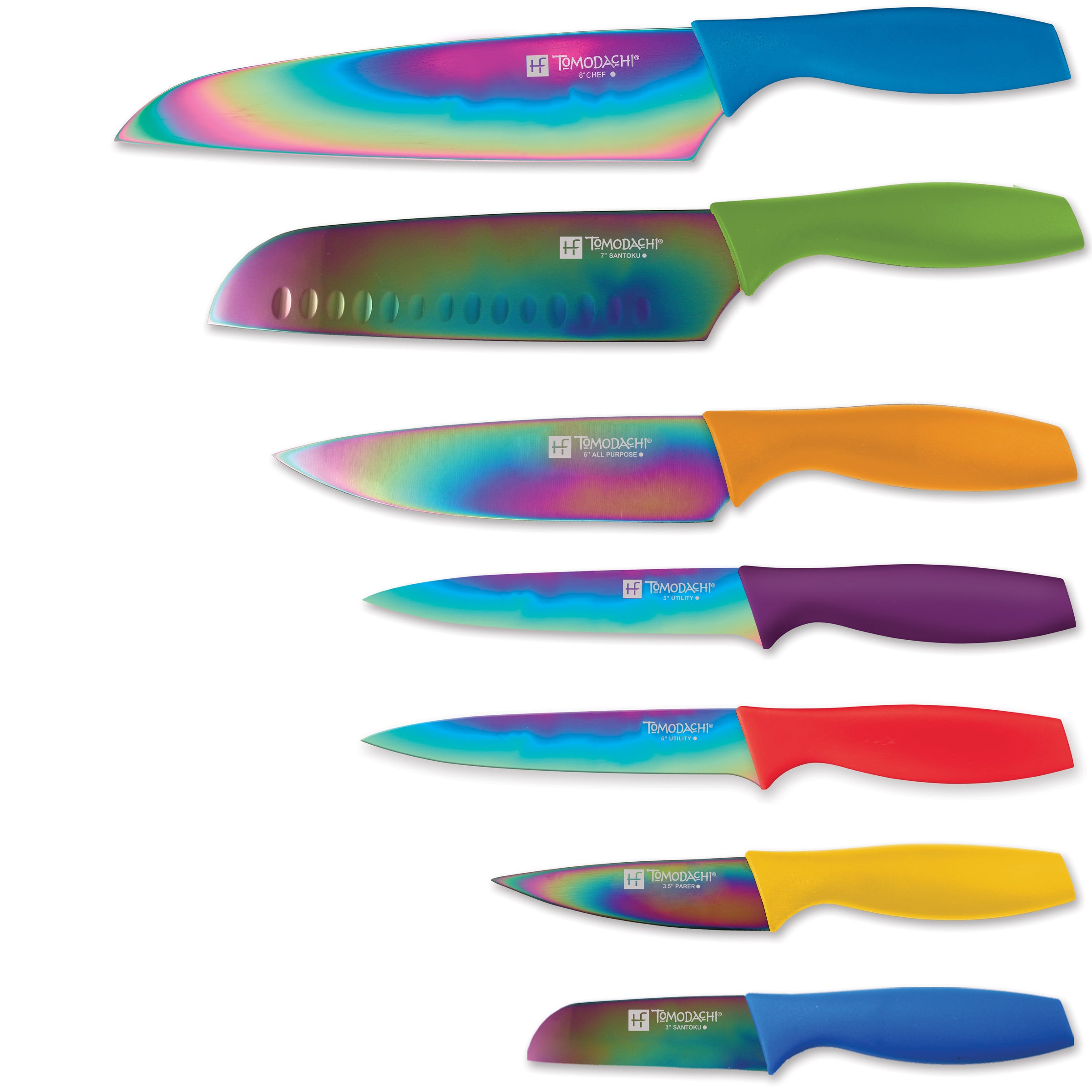 Farberware Color Series Rainbow Titanium Knife 3-Piece Set