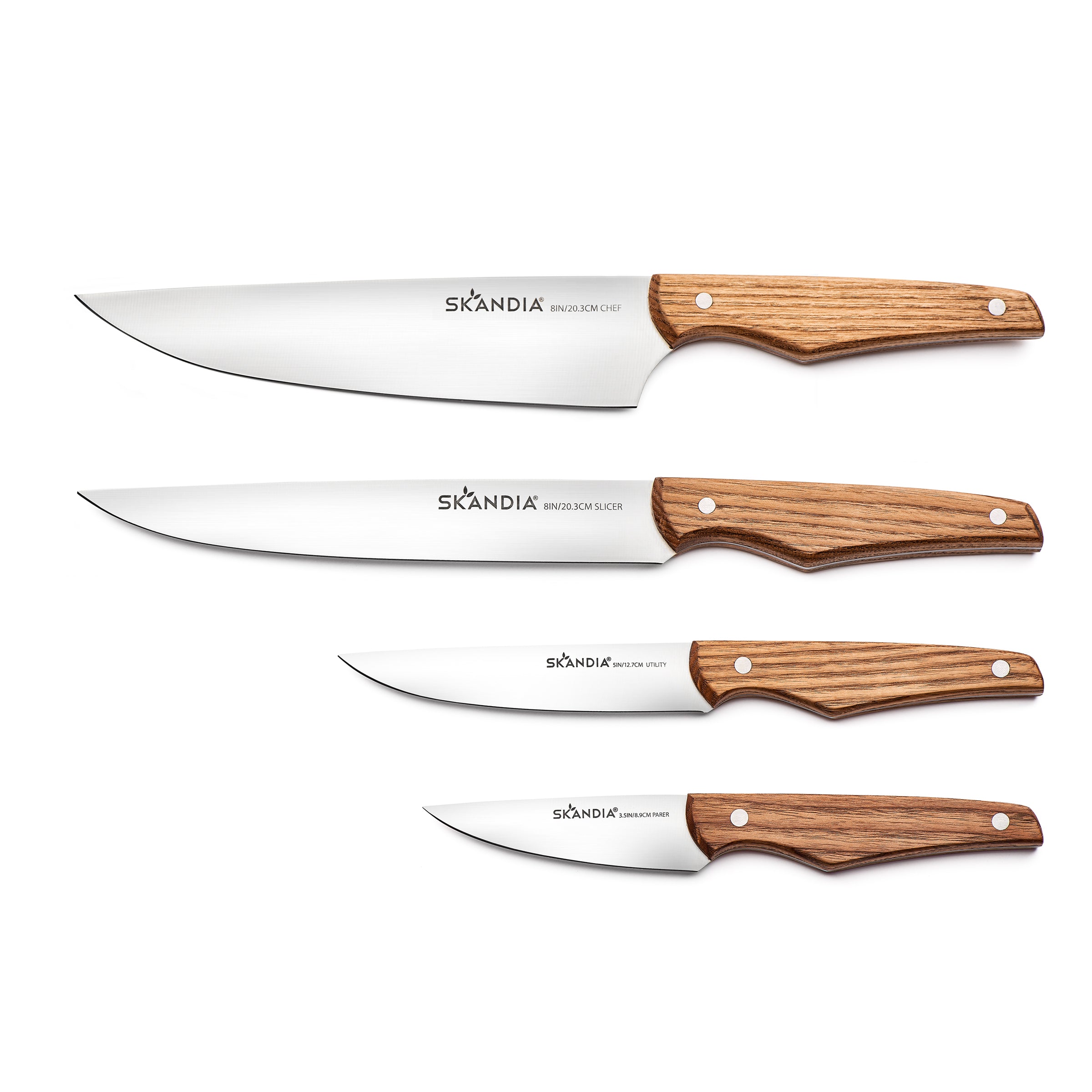 Skandia Reflections 6 Piece Glass Block Knife Set - Hampton Forge