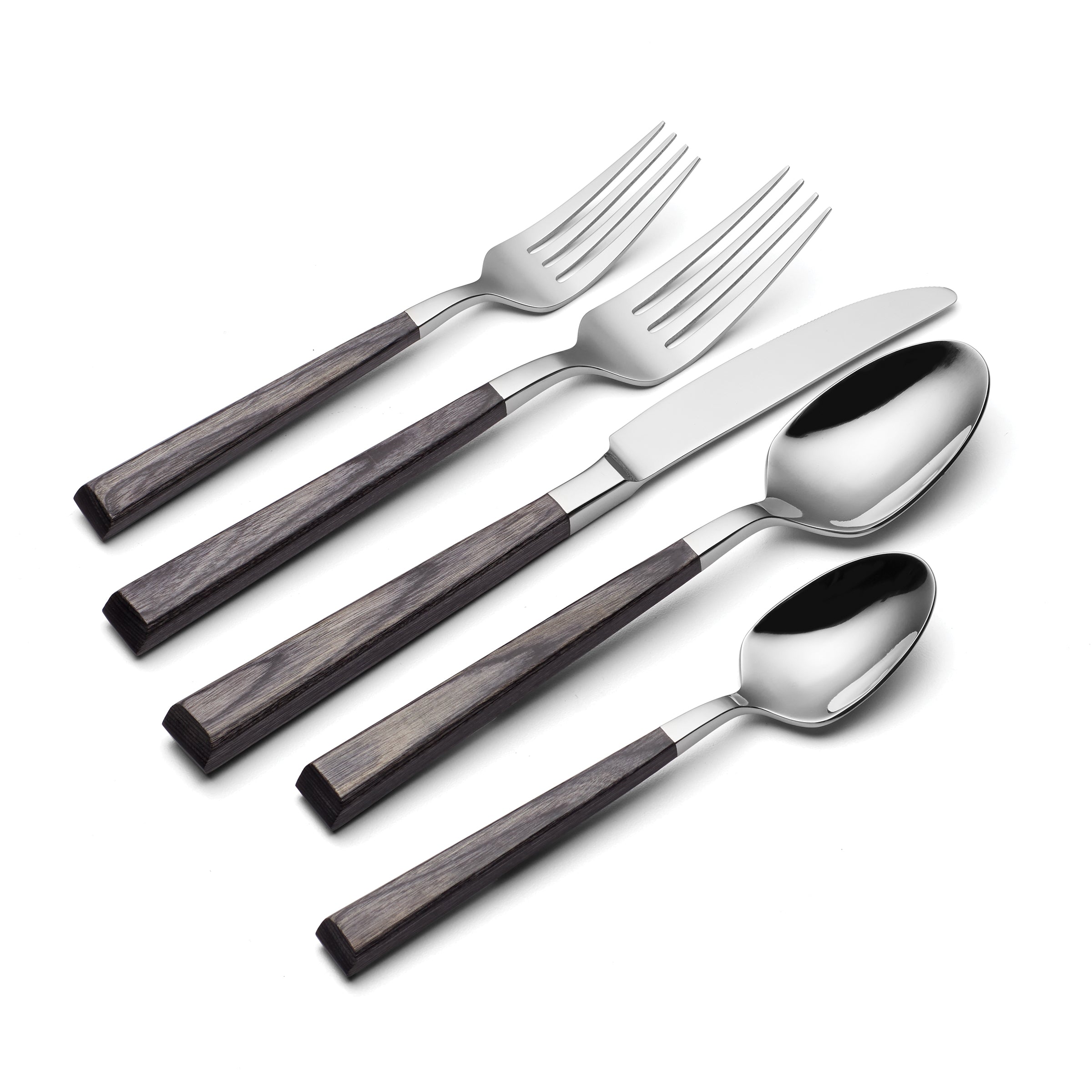 Aero Black Flatware 5-Piece Place Setting + Reviews