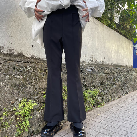 Pintucked trousers-smooth / black / パンツ | シープ / SHEEP