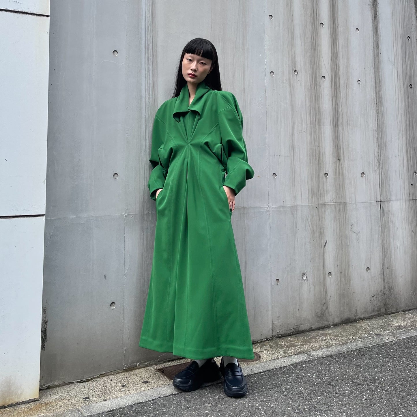 Cubism dress - daily / green / ワンピース | シープ / SHEEP | AKIKOAOKI