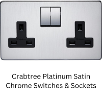 Crabtree Platinum Satin Chrome Switches & Sockets