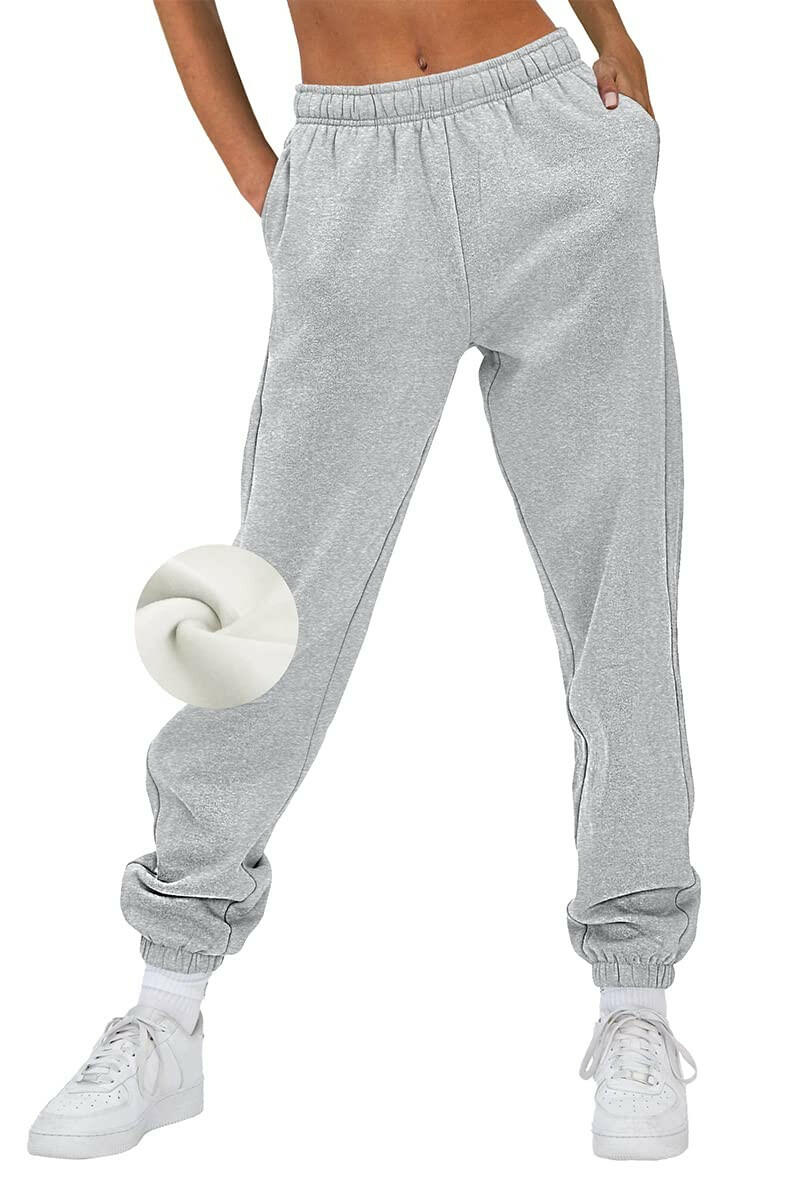 AUTOMET Women’s Winter Casual Baggy Fleece Lined Sweatpants Fashion 2023 Joggers Wide Leg Pants Athletic Clothes with Pockets Gr - SQN Sport product image