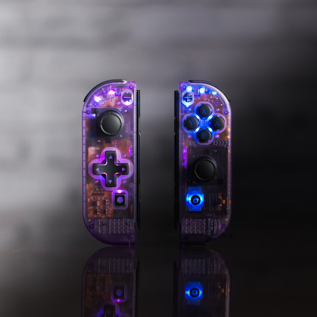 Purple Joy-Con Mod Custom Nintendo Switch Controllers Backl – GameTraderZero